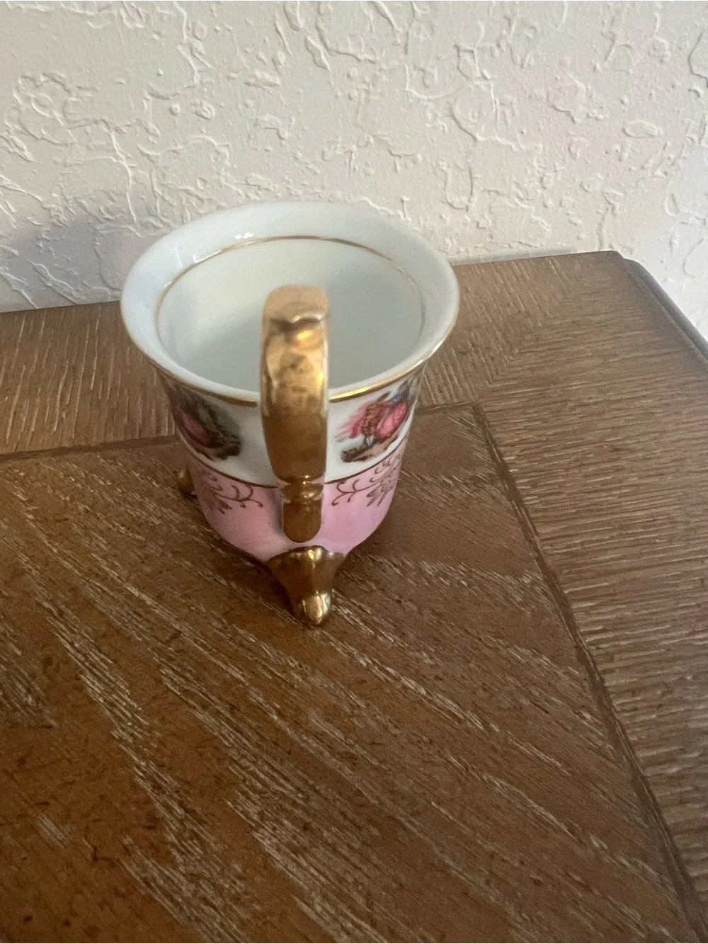 Source Unknown Pink and Gold Porcelain Footed Teacup